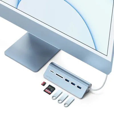 Satechi USB-C Combo Hub For Desktop (Blue) - Digital3d.com.au